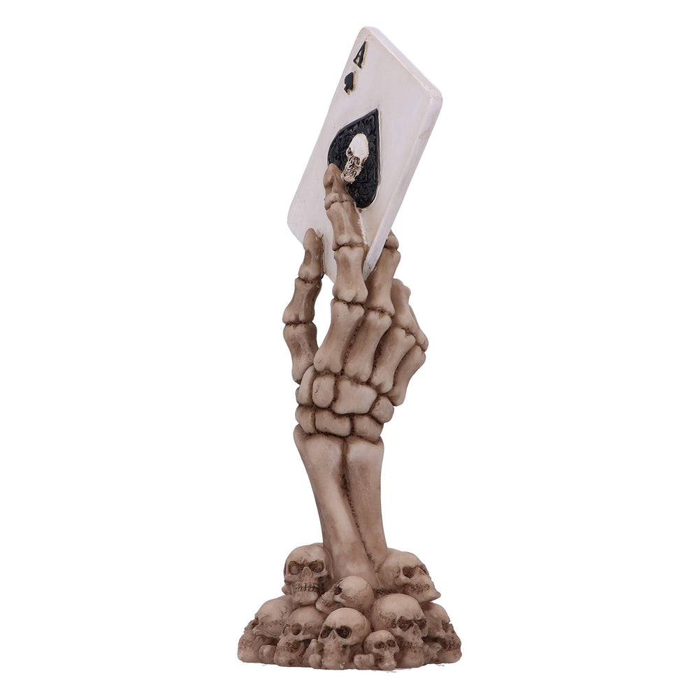 Ace of Spades Up Your Sleeve Skeletal Hand Card Figurine 18.4cm 2