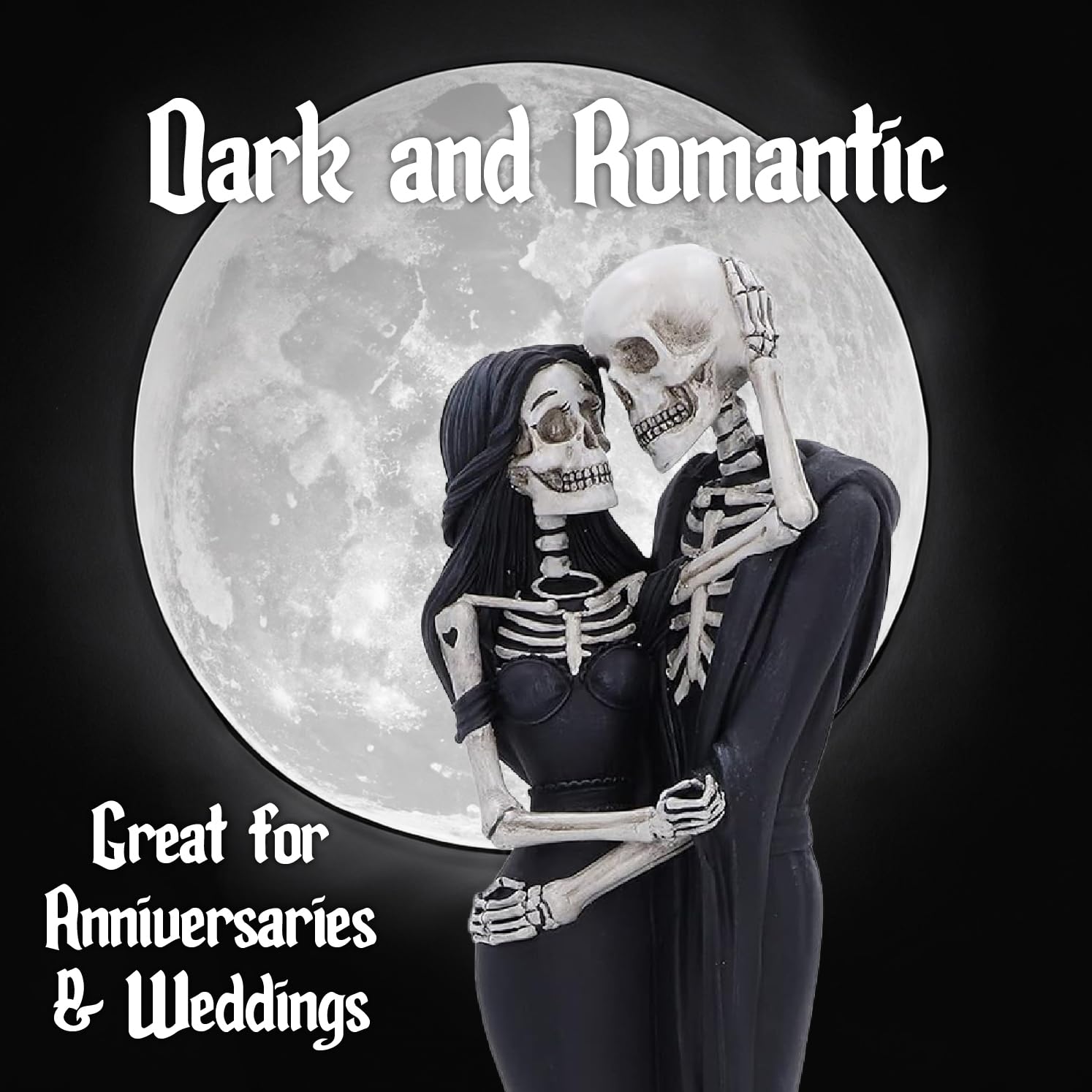 Eternal Embrace Gothic Skeletons Figurine 24cm Polyresin Painted Statue 10
