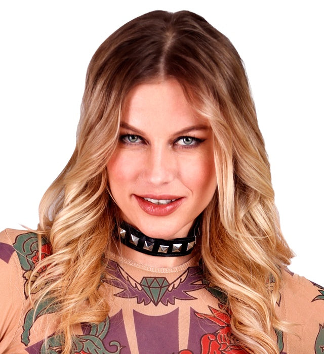 Studded Choker Leatherlook