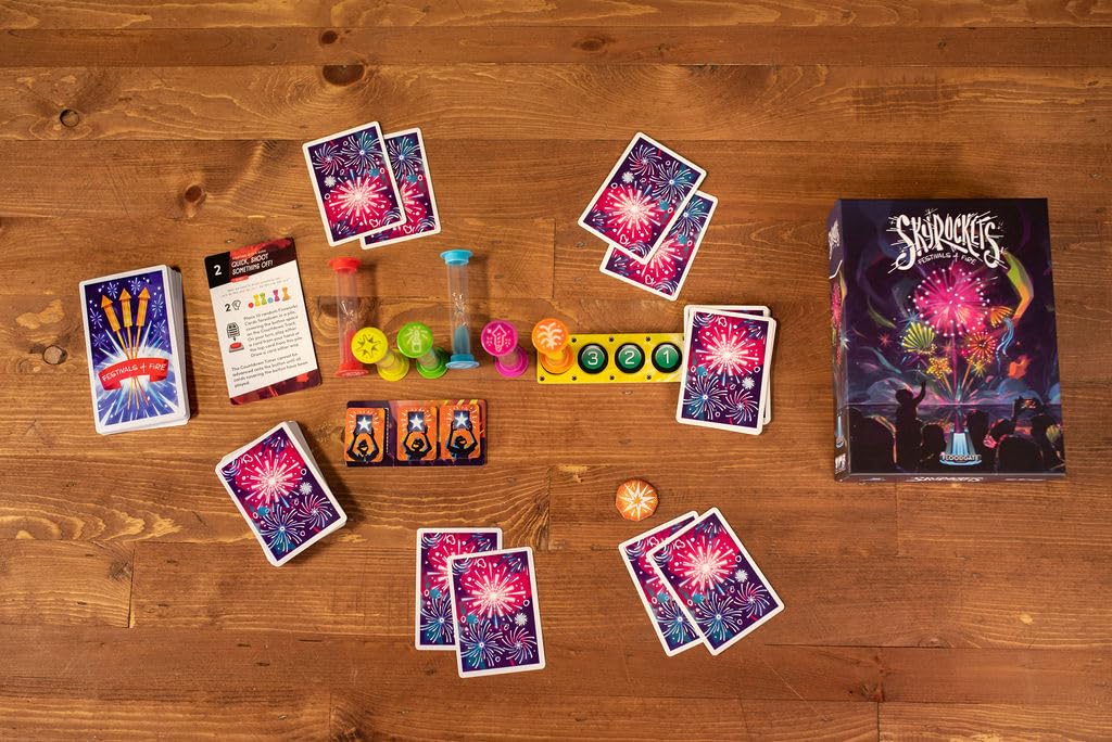 Floodgate Games Skyrockets Festivals of Fire Party Game - Card Game - English Version 7