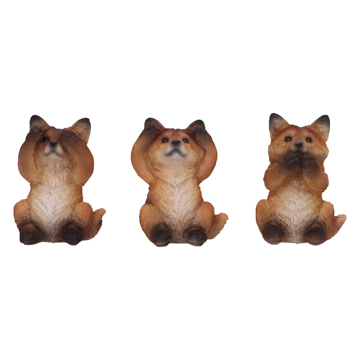 Three Wise Foxes Figurines 8.5cm