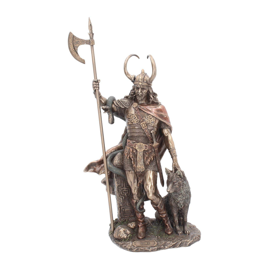 Bronzed Loki Norse Trickster God Figurine 35cm