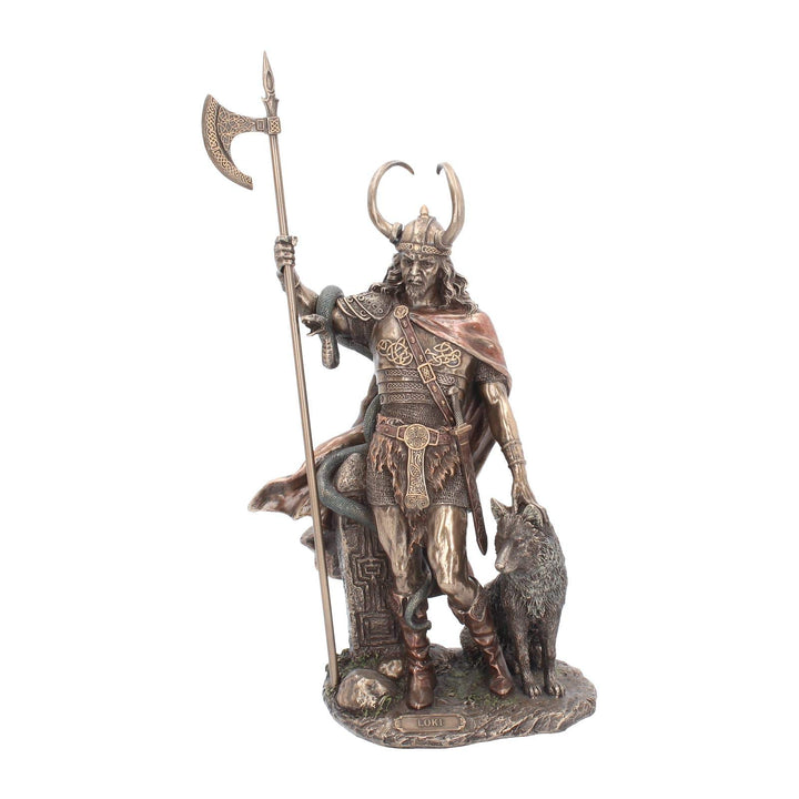 Bronzed Loki Norse Trickster God Figurine 35cm