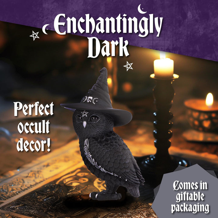 Owlocen Witches Hat Occult Owl Figurine 13.5cm
