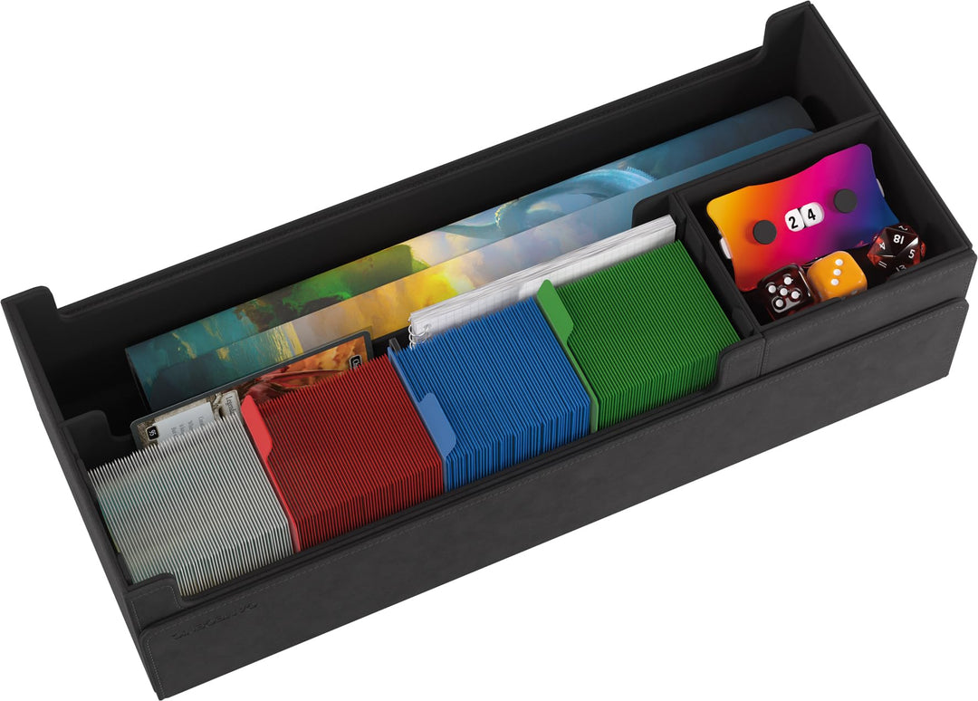 Gamegenic Cards’ Lair Pro 1000+ Convertible Gaming Box - Premium Storage and Organization for Serious Gamers, Holds Cards, Deck Boxes, and Accessories, Black Color, Made