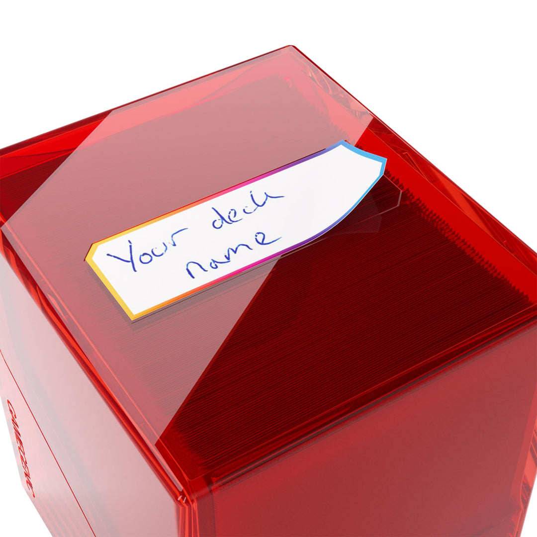 Gamegenic Bastion 100+ XL Deck Box - Compact, Secure, and Perfectly Organized for Your Trading Cards! Safely Protects 100+ Double-Sleeved Cards, Red Color, Made