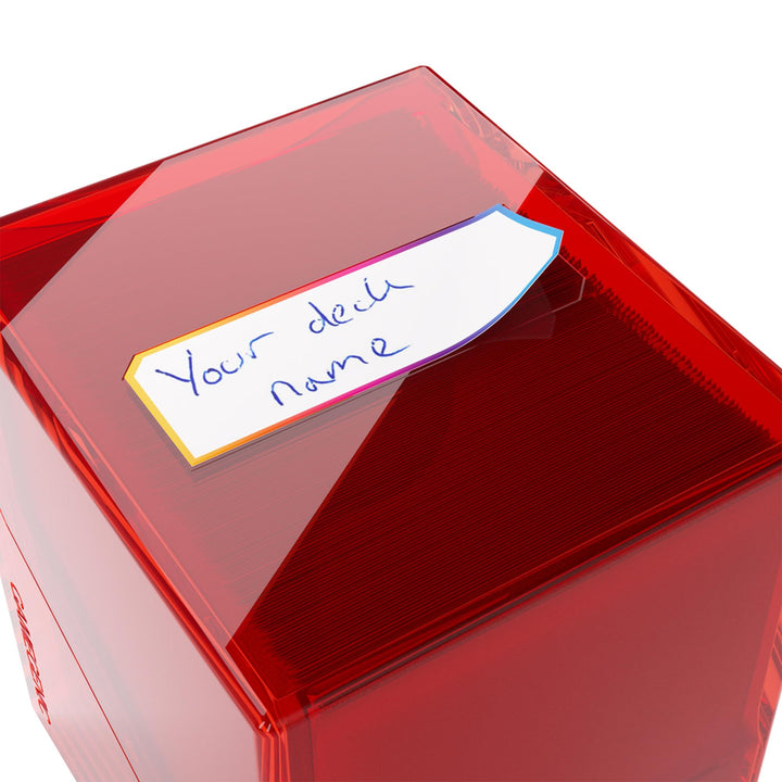 Gamegenic Bastion 100+ XL Deck Box - Compact, Secure, and Perfectly Organized for Your Trading Cards! Safely Protects 100+ Double-Sleeved Cards, Red Color, Made