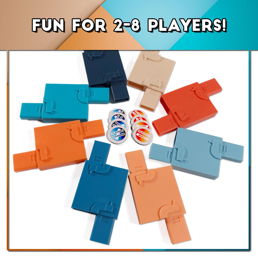 Agree to Disagree - The Icebreaker Game Where Nobody Wins if Everyone Agrees - Fun Party Game for Coworkers, Families, or Friends. Fun or Real Talk Gamified for 2 to 8 Players.