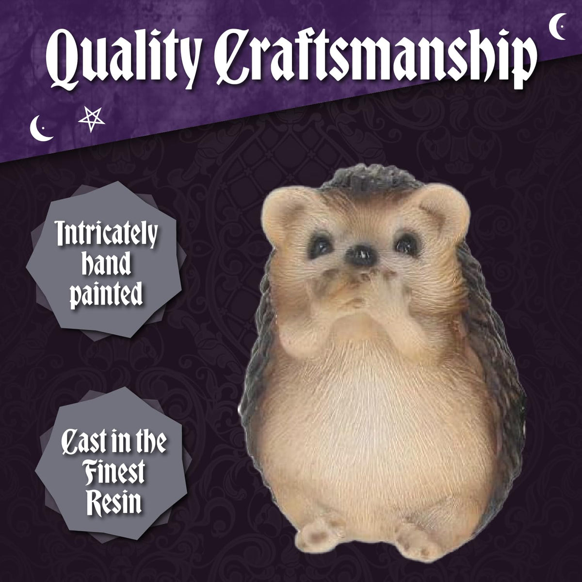 Three Wise Hedgehog Figurines Hedgehogs 9cm 8