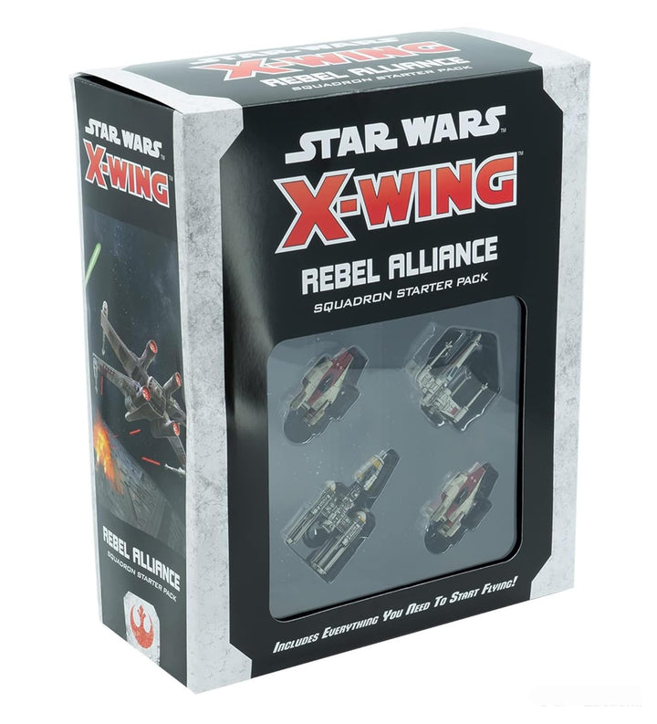 Star Wars X-Wing 2nd Edition Miniatures Game Rebel Alliance SQUADRON STARTER PACK - Strategy Game for Adults and Kids, Ages 14+, 2 Players, 45 Minute Playtime, Made by Atomic Mass Games