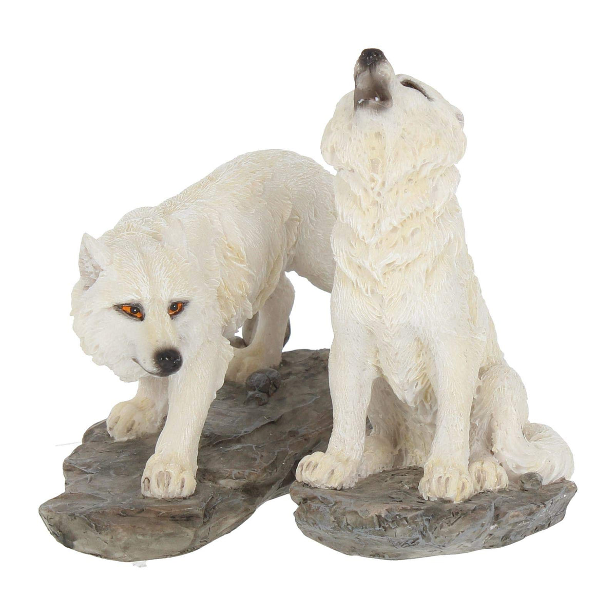 Set of 2 Before the Chase White Wolf Figure 9.8cm 1