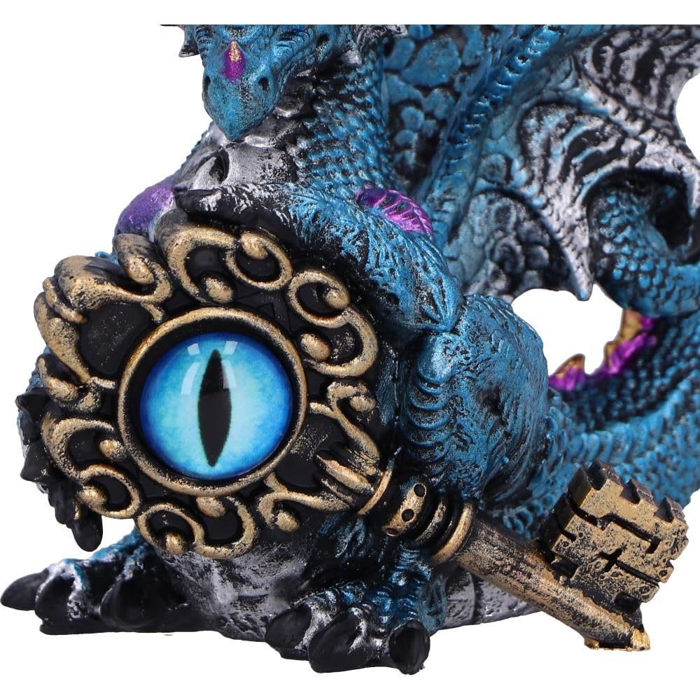 Keeper of the Key Blue a Majestic Dragon Figurine 9.5cm 5