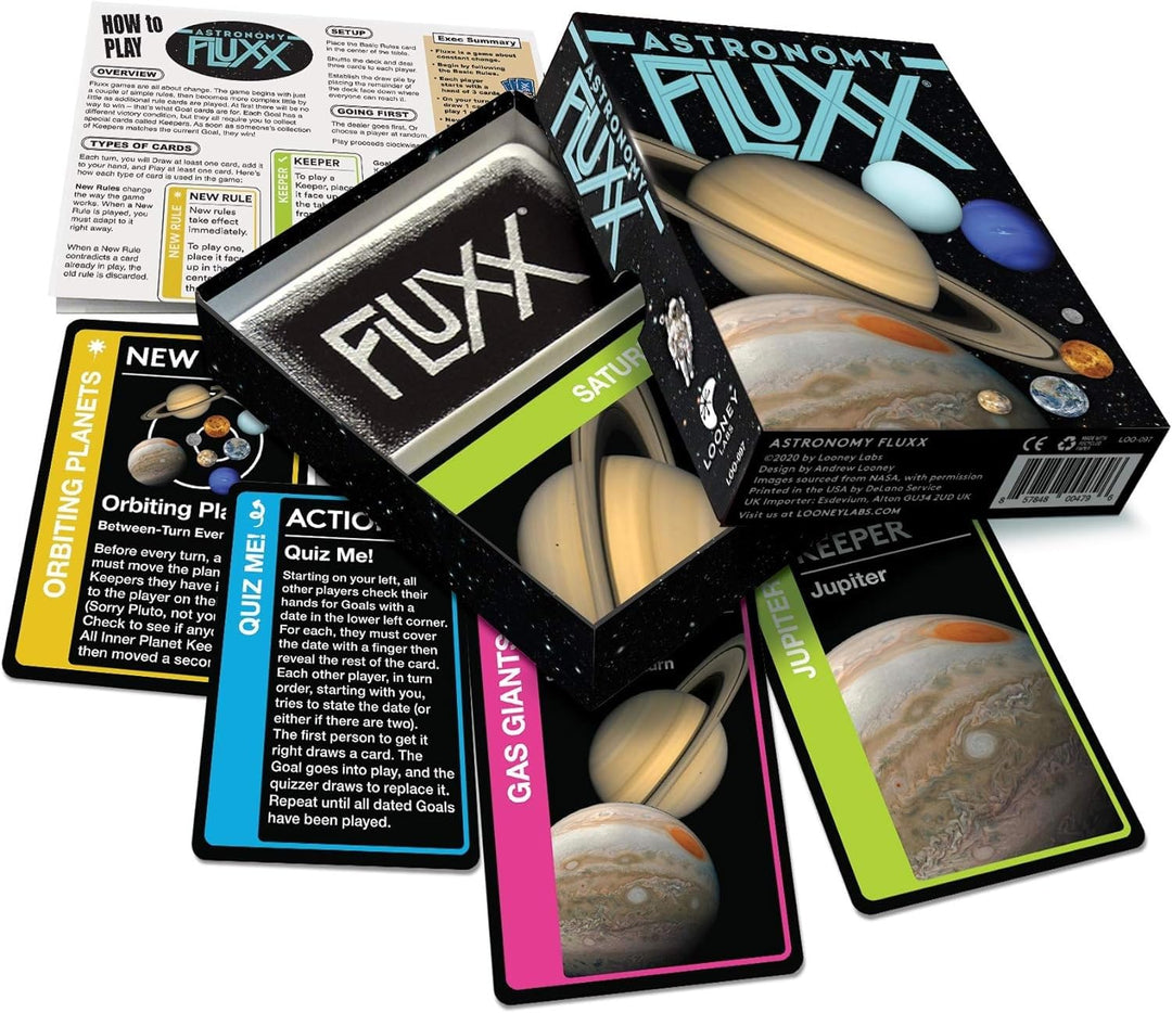 Astronomy Fluxx Card Game - Explore Space with NASA Photographs