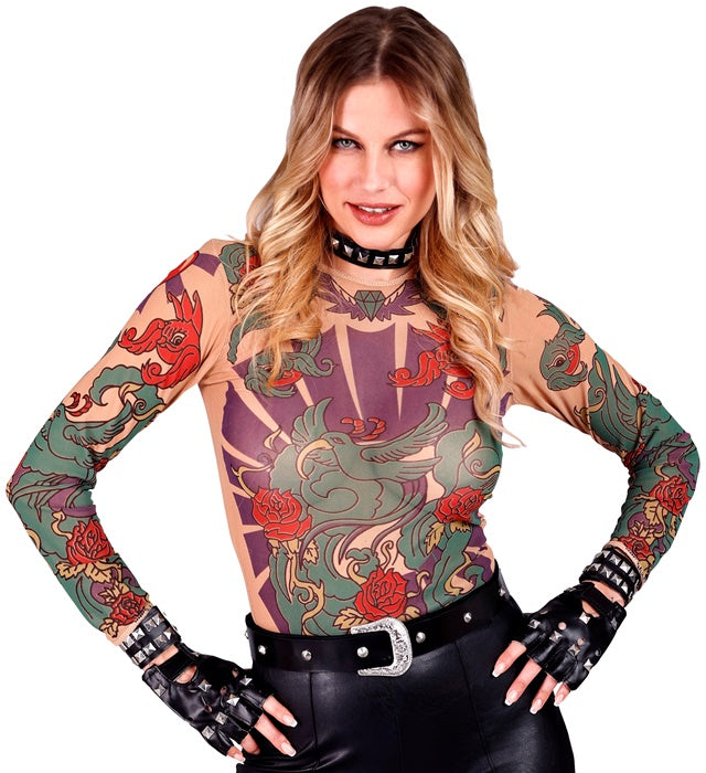 Biker / Rocker Set: Pair Of Studded Gloves - 2 Studded Bracelets  2 Rows  - Studded Choker Leatherlook