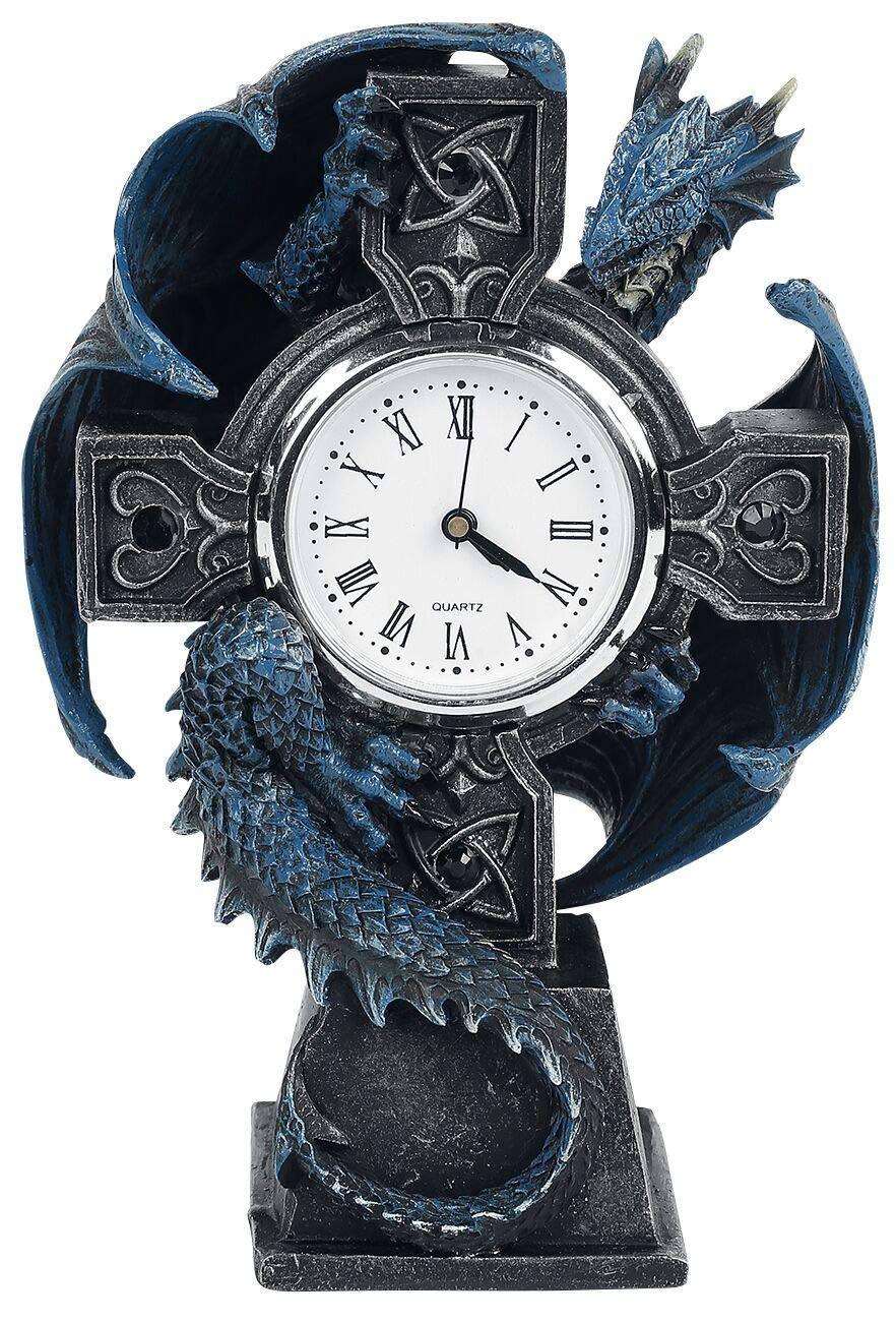 Draco Clock by Anne Stokes 17.8cm