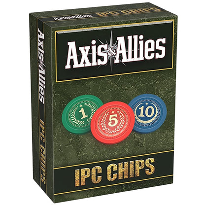 Renegade Games Studio: Axis & Allies: IPC Chips - 75 Weighted Chips, 1-5-10 Denominations, Plastic Storage Tray, Strategy Board Game Accessory Upgrade 1