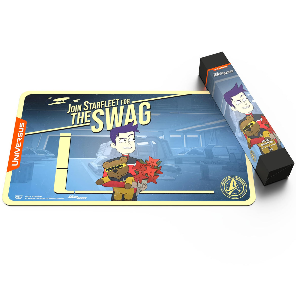 UniVersus: Star Trek: Lower Decks - Brad Boimler Playmat - 24 x 14 Neoprene Mat, Tabletop Card Game Accessory, UVS Games, Officially Licensed 4