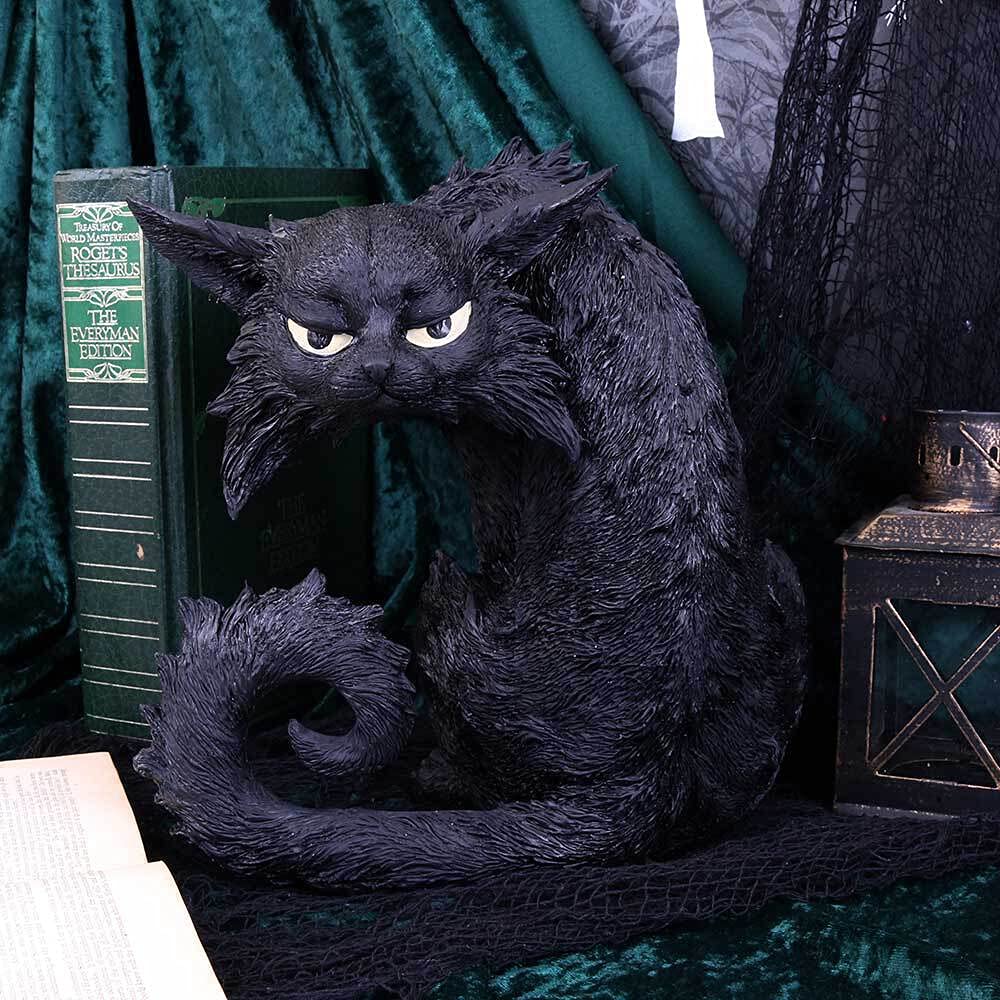 Large Black Cat Witches Familiar Figure Salem Spite 25.5cm Resin Statue 6