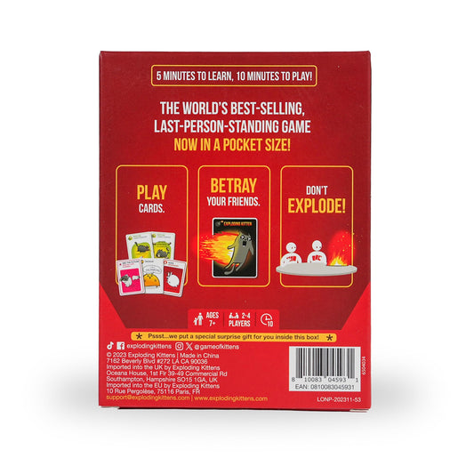 Exploding Kittens Grab & Game Travel Sized High Stakes Card Party Fun 2