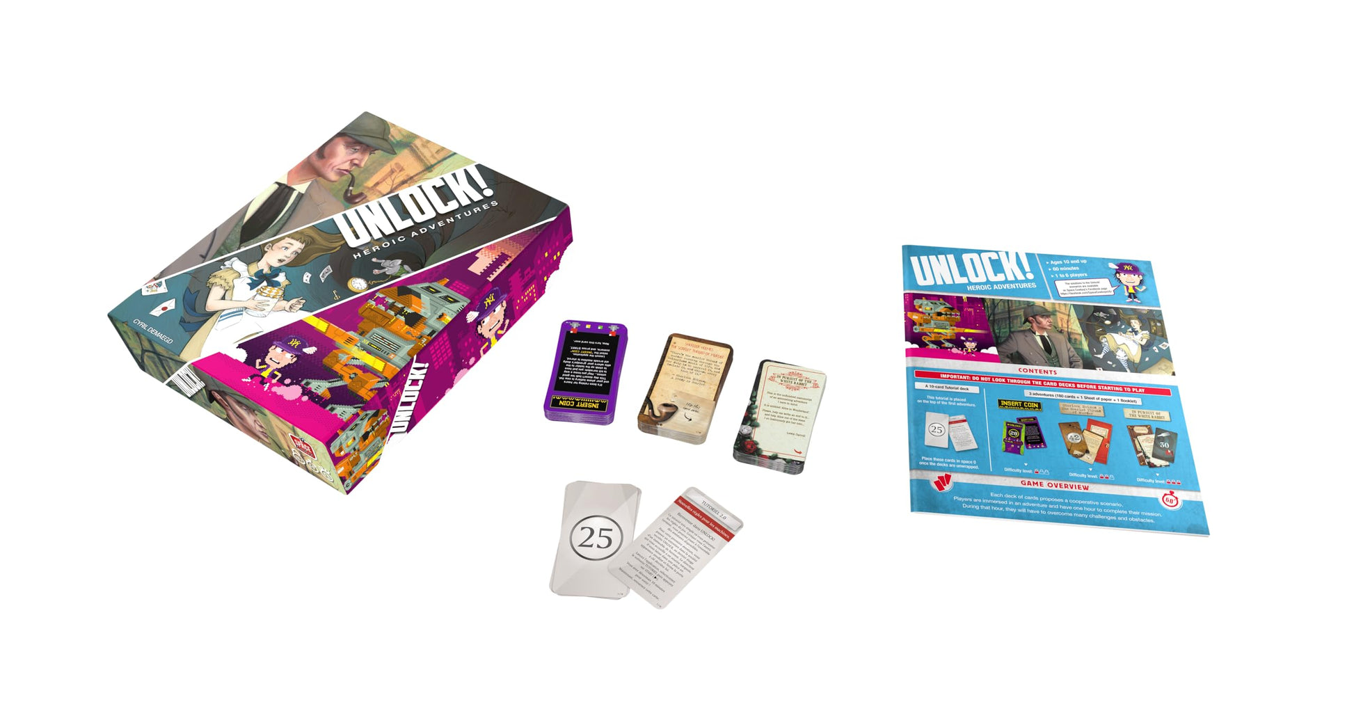UNLOCK! Heroic Adventures Card Game - Escape Room-Inspired Cooperative Adventure, Fun Family Game for Kids and Adults, Ages 10+, 1-6 Players, 1 Hour Playtime, Made by Space Cowboys 4