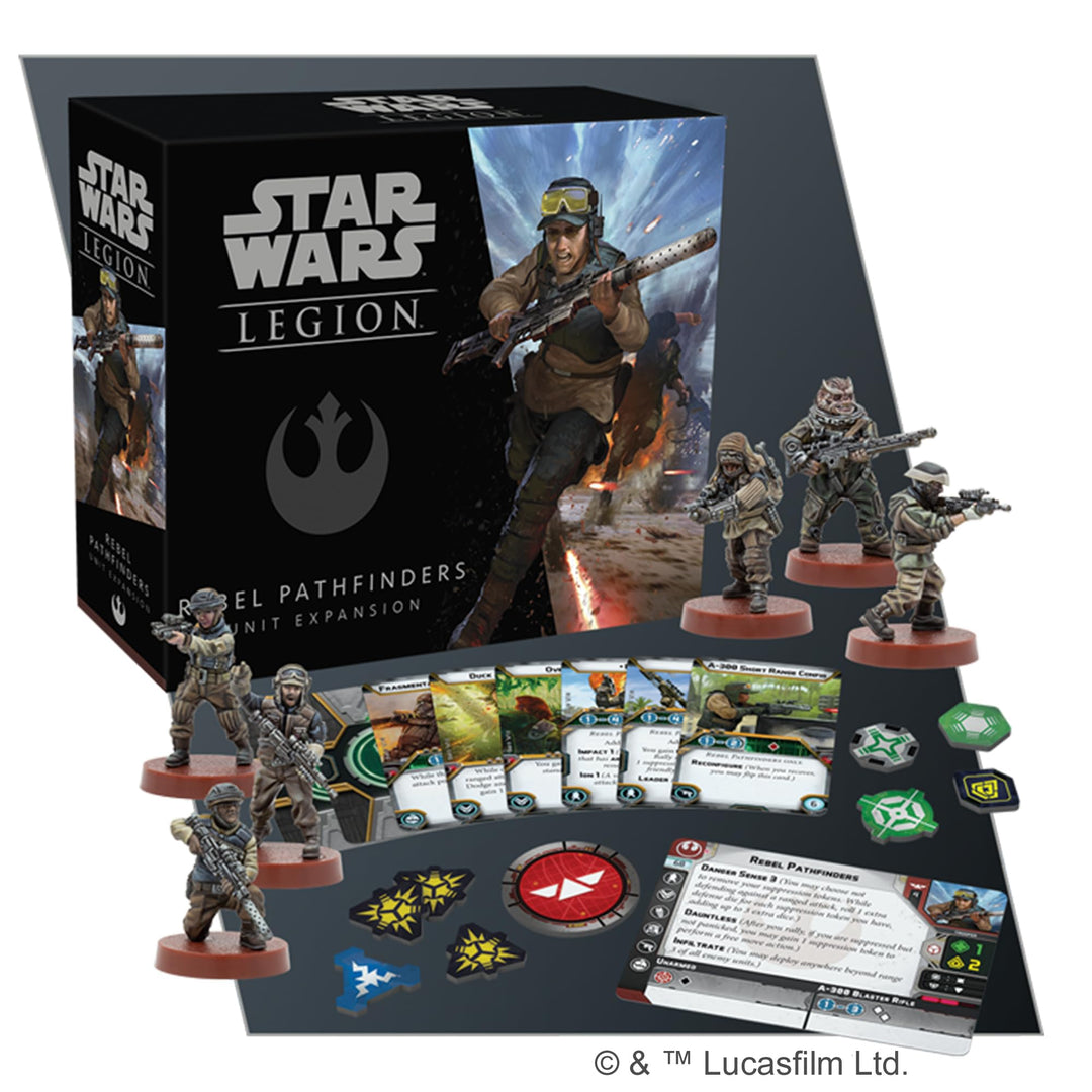 Atomic Mass Games Star Wars: Legion Rebel Pathfinders Unit Expansion - Elite Spies and Saboteurs! Tabletop Miniatures Strategy Game for Kids & Adults, Ages 14+, 2 Players, 3 Hour Playtime, Made