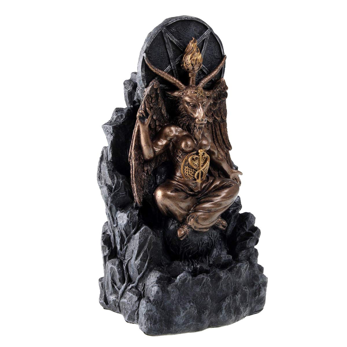 Baphomet Antiquity Occult Backflow Incense Burner Gothic Ornament 18cm 3