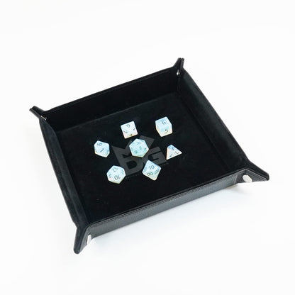 Velvet Dice Tray with Leather Backing, Black 2