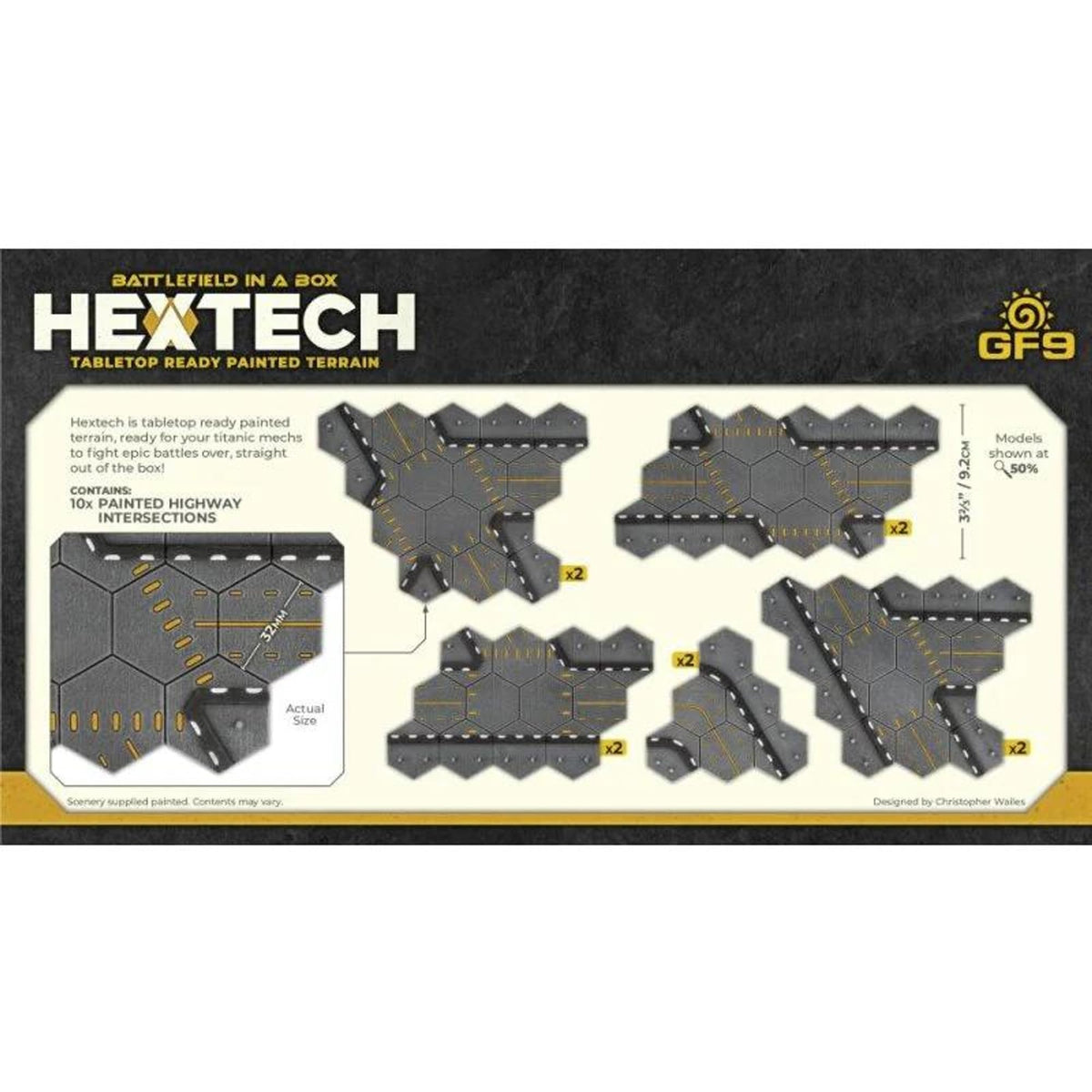 GF9: Hextech Trinity City: Highway Intersections - 10 Road Sections, Battlefield in A Box, Tabletop Ready Painted Terrain, Sci-Fi, RPG Accessory 2