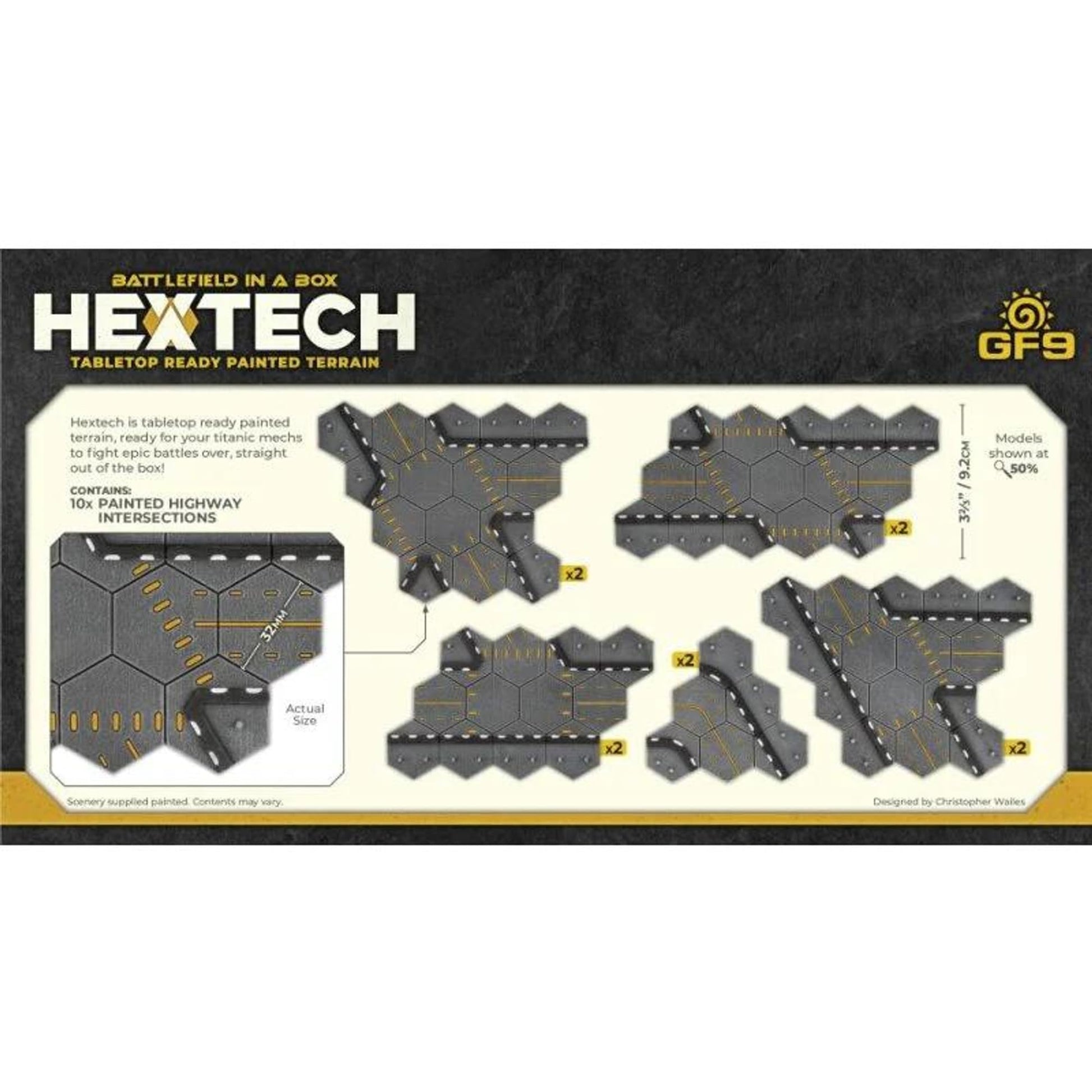 GF9: Hextech Trinity City: Highway Intersections - 10 Road Sections, Battlefield in A Box, Tabletop Ready Painted Terrain, Sci-Fi, RPG Accessory 2