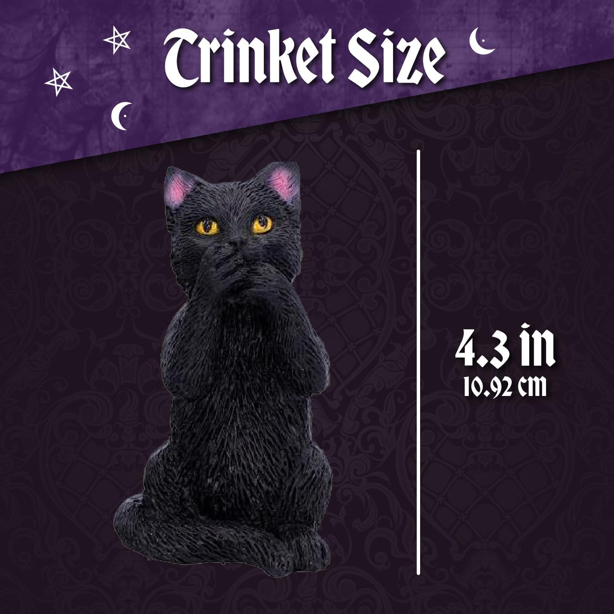 Three Wise Felines Black Cat Figures 8.5cm 8