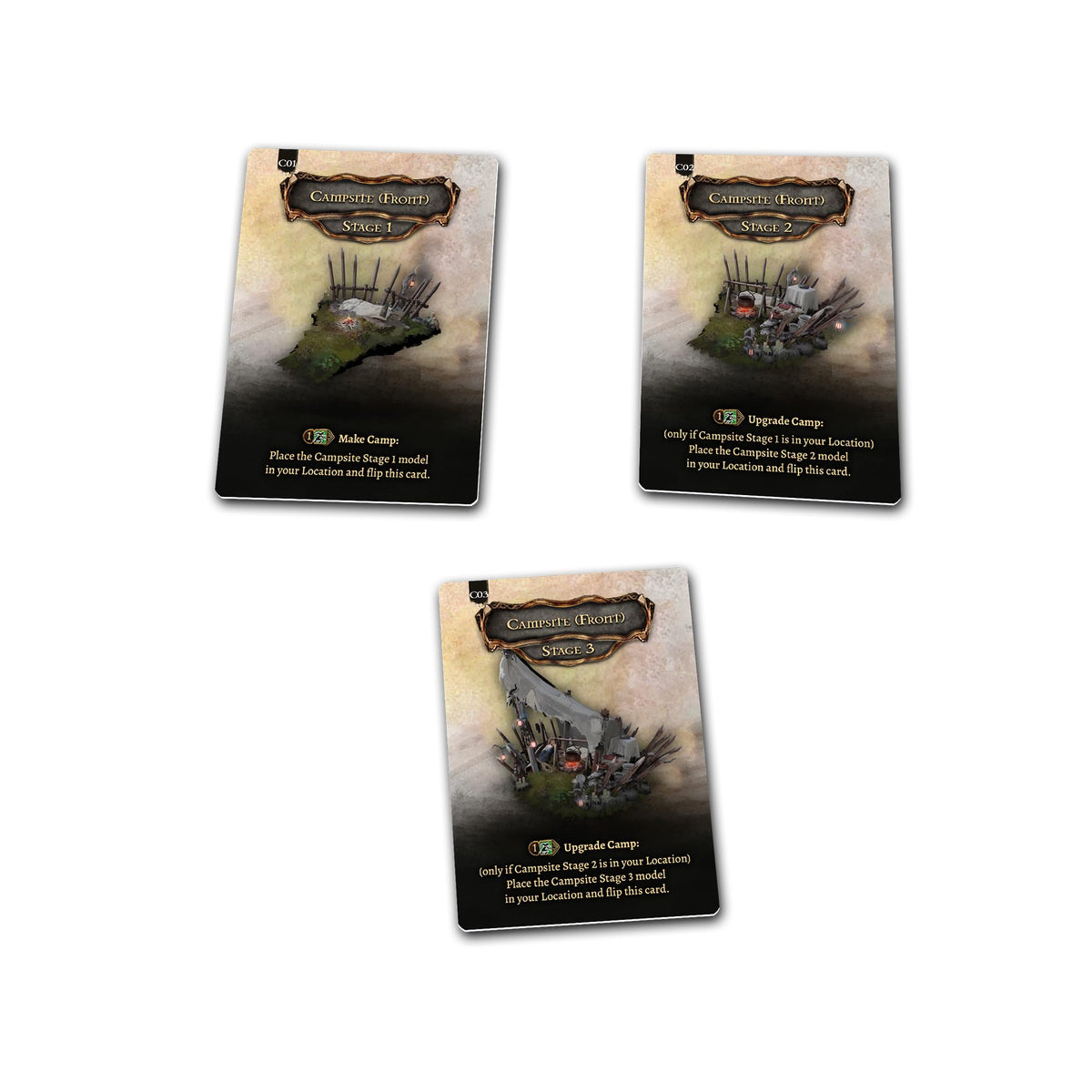 Awaken Realms Tainted Grail: Kings of Ruin Campsite Miniature Upgrade - Upgrade Your Character's Home Base! Ages 14+, 1-4 Players, 2-3 Hour Playtime, Made 2