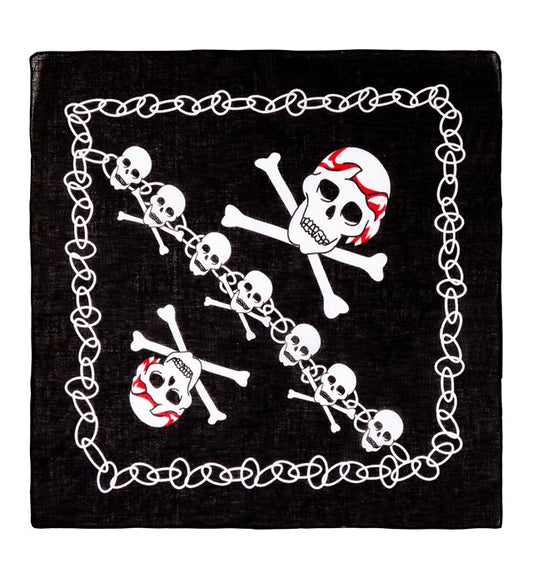 Pirate Skulls Bandana 55X55 Cm - 100% Cotton