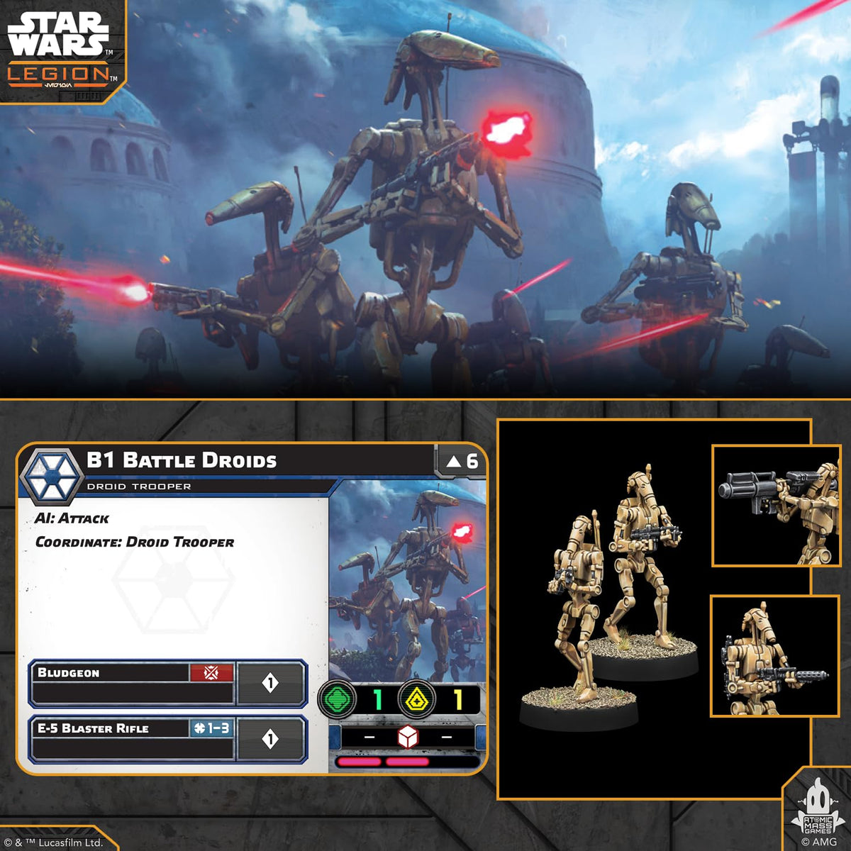 Star Wars Legion B1 Battle Droids Board Game by Atomic Mass 4