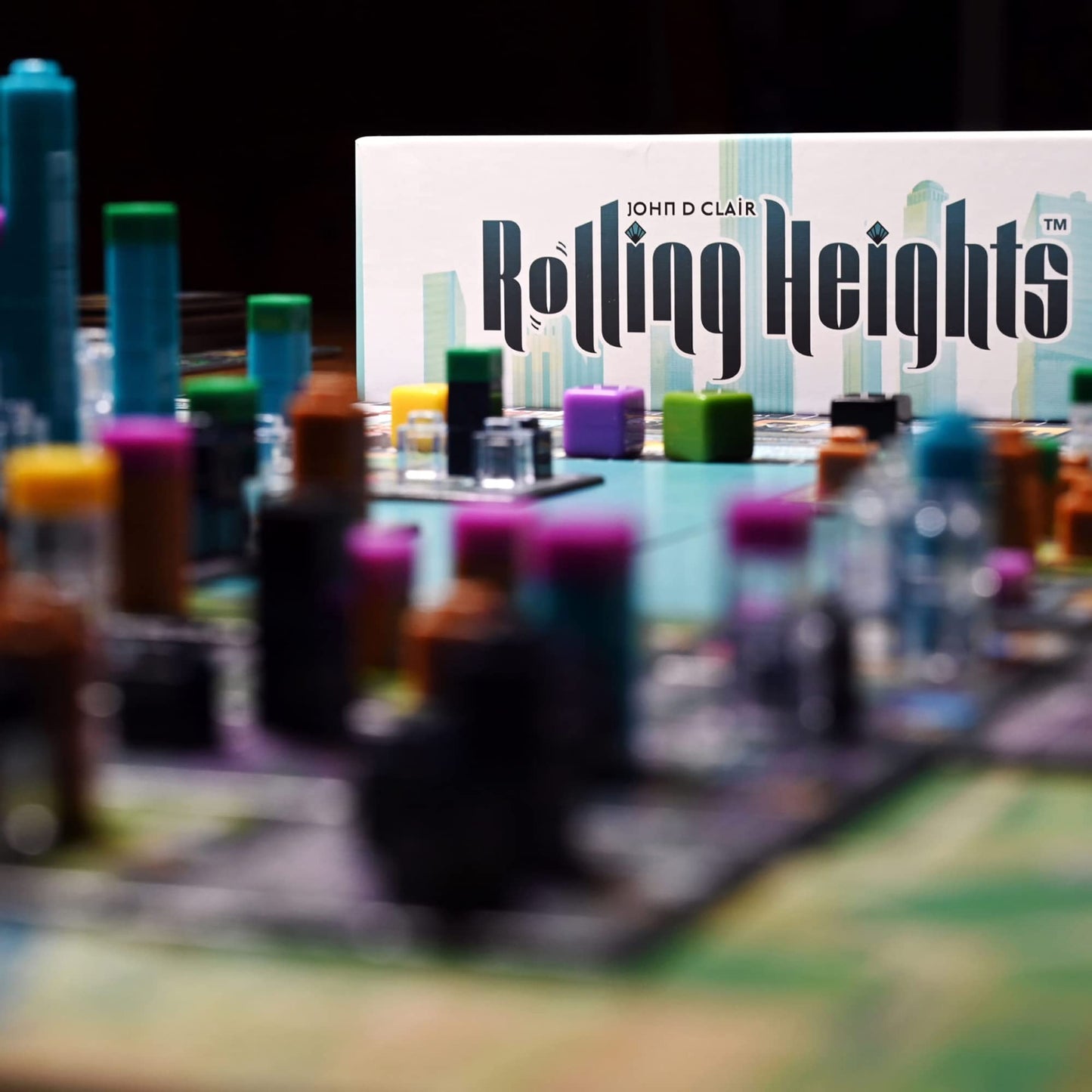 AEG Rolling Heights | Roll Your Meeples, Build The City | Push Your Luck, Pool Building Construction Game Set in The 1920's | 2-4 Players | Ages 10+ 9