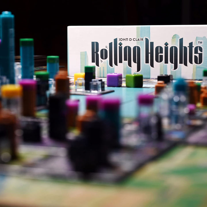 AEG Rolling Heights | Roll Your Meeples, Build The City | Push Your Luck, Pool Building Construction Game Set in The 1920's | 2-4 Players | Ages 10+