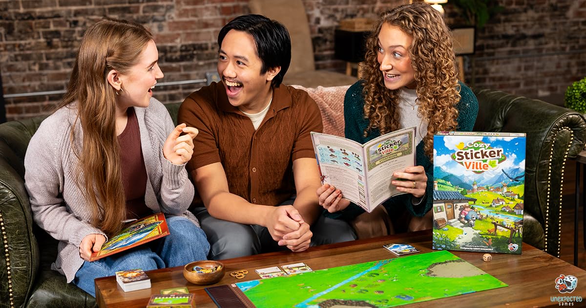 Cozy Stickerville Board Game by Unexpected Games 3