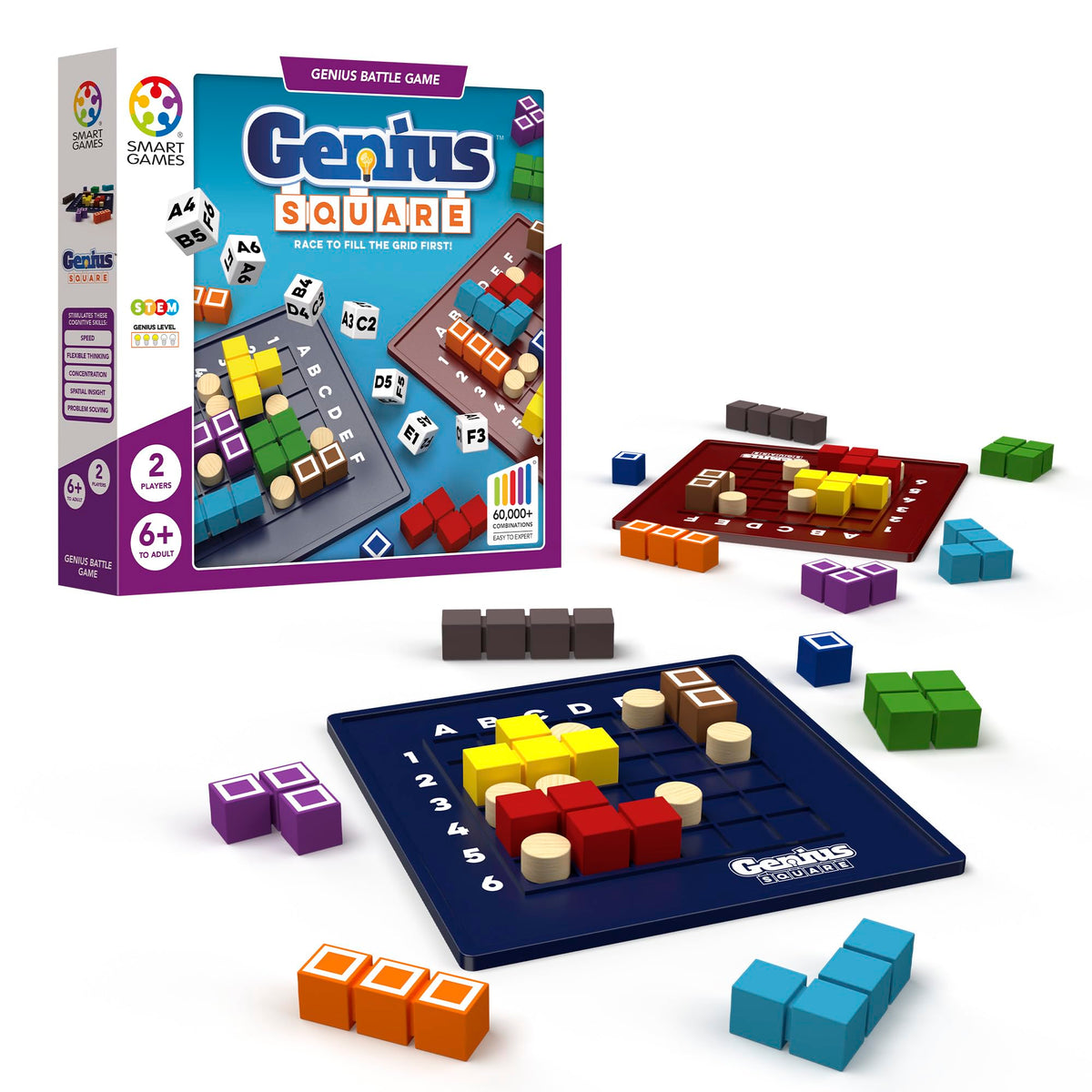 The Genius Square Educational Brainstorming Strategy Game and Skill Building 2