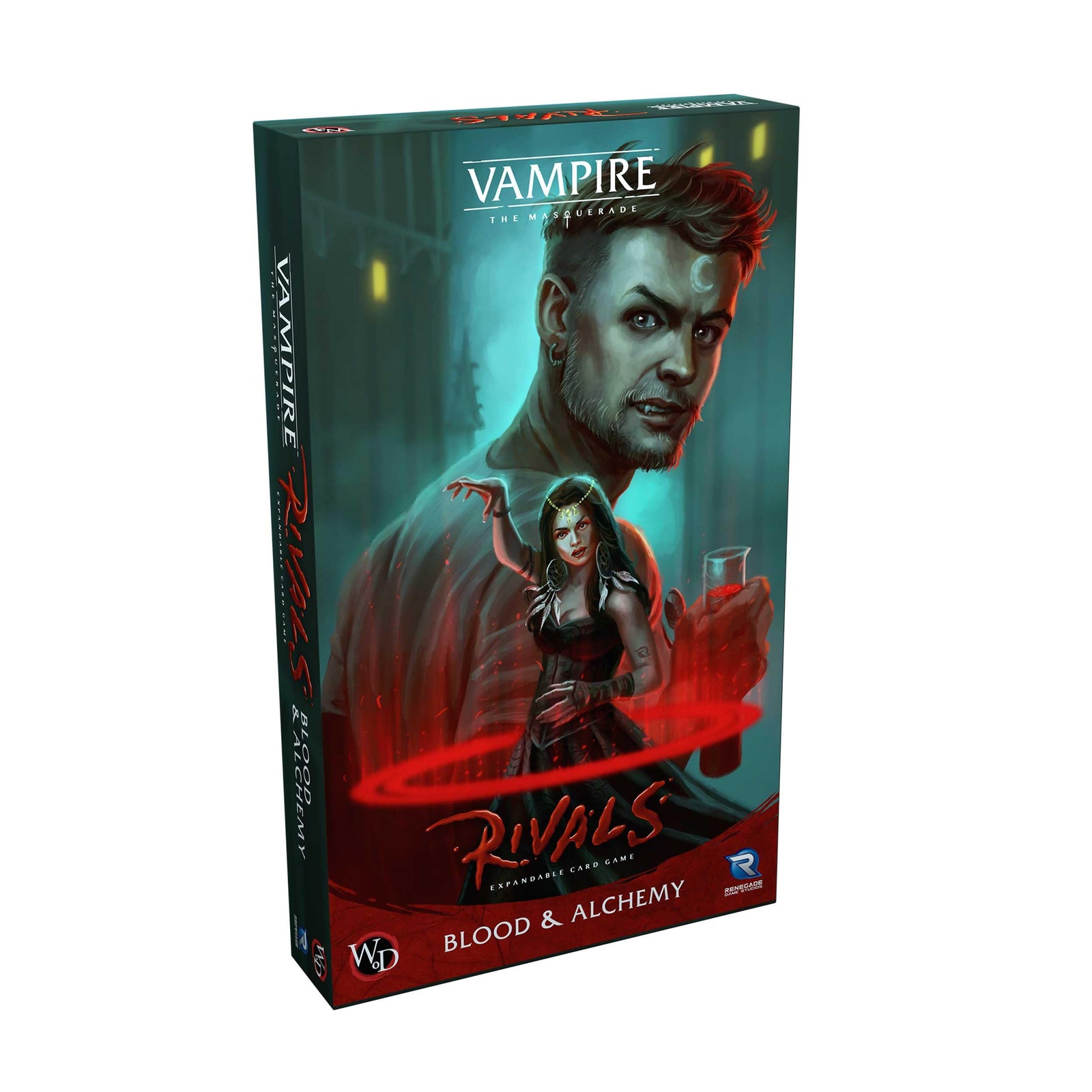 Renegade Game Studios Vampire: The Masquerade Rivals Expandable Card Game Blood and Alchemy, Designed for 2-4 players, ages 14+ to play in 30-70 min per game. 1