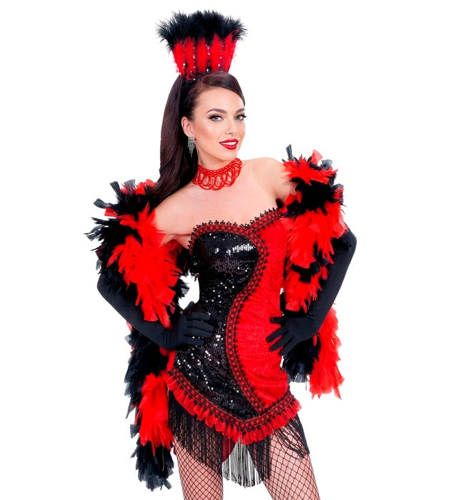 Vegas Showgirl  Dress, Headpiece 