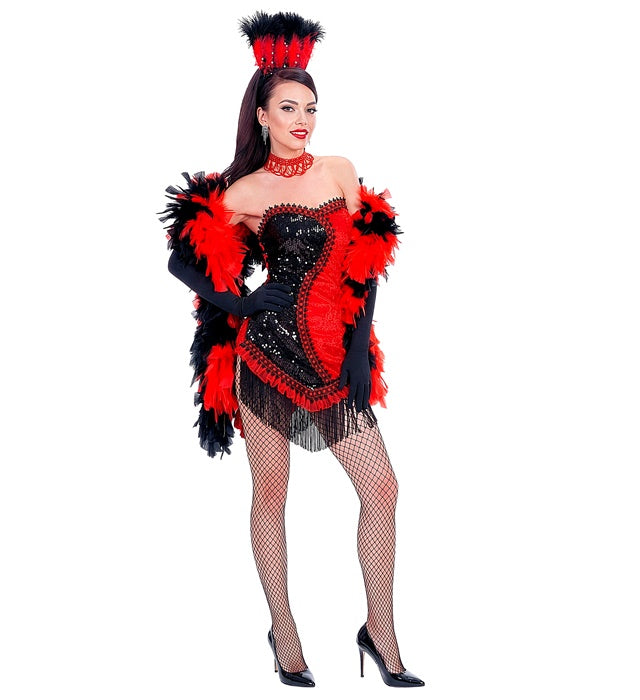 Vegas Showgirl  Dress, Headpiece 