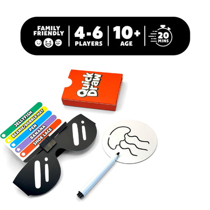 Format Games Quick Draw Party Game - Fast-Paced Drawing Competition for Family Game Night! Hilarious Guessing Rounds for Kids & Adults, Ages 8+, 3-6 Players, 30 Minute Playtime, Made 3