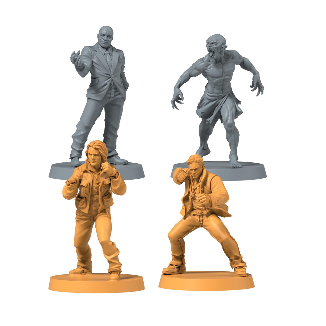 CMON Zombicide Supernatural Character Pack #1 - Sam, Dean, Alpha Vampire, Wendigo - Unleash Hellish Action! Cooperative Strategy Board Game for Ages 14+, 1-6 Players, 60 Minute Playtime, Made