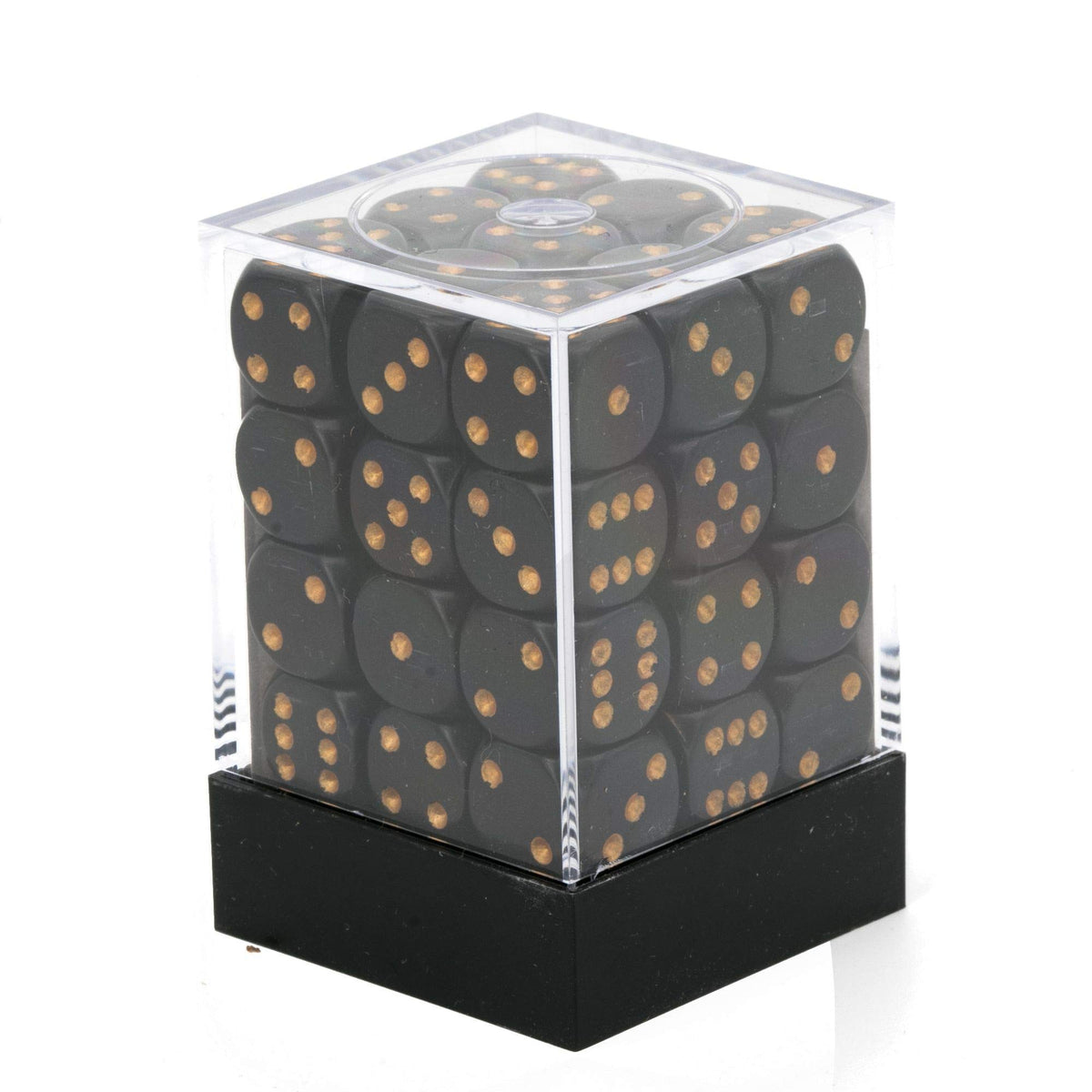 Chessex 25828 Dice-Opaque: 36D6 Black/Gold Set, Multicolor 3