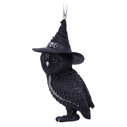 Owlocen Black Witch Owl Hanging Decorative Ornament 12cm 2