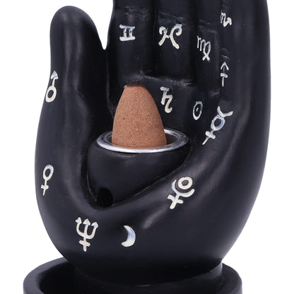 Hand Back Flow Burner Black 12cm Palmistry Backflow Incense 7
