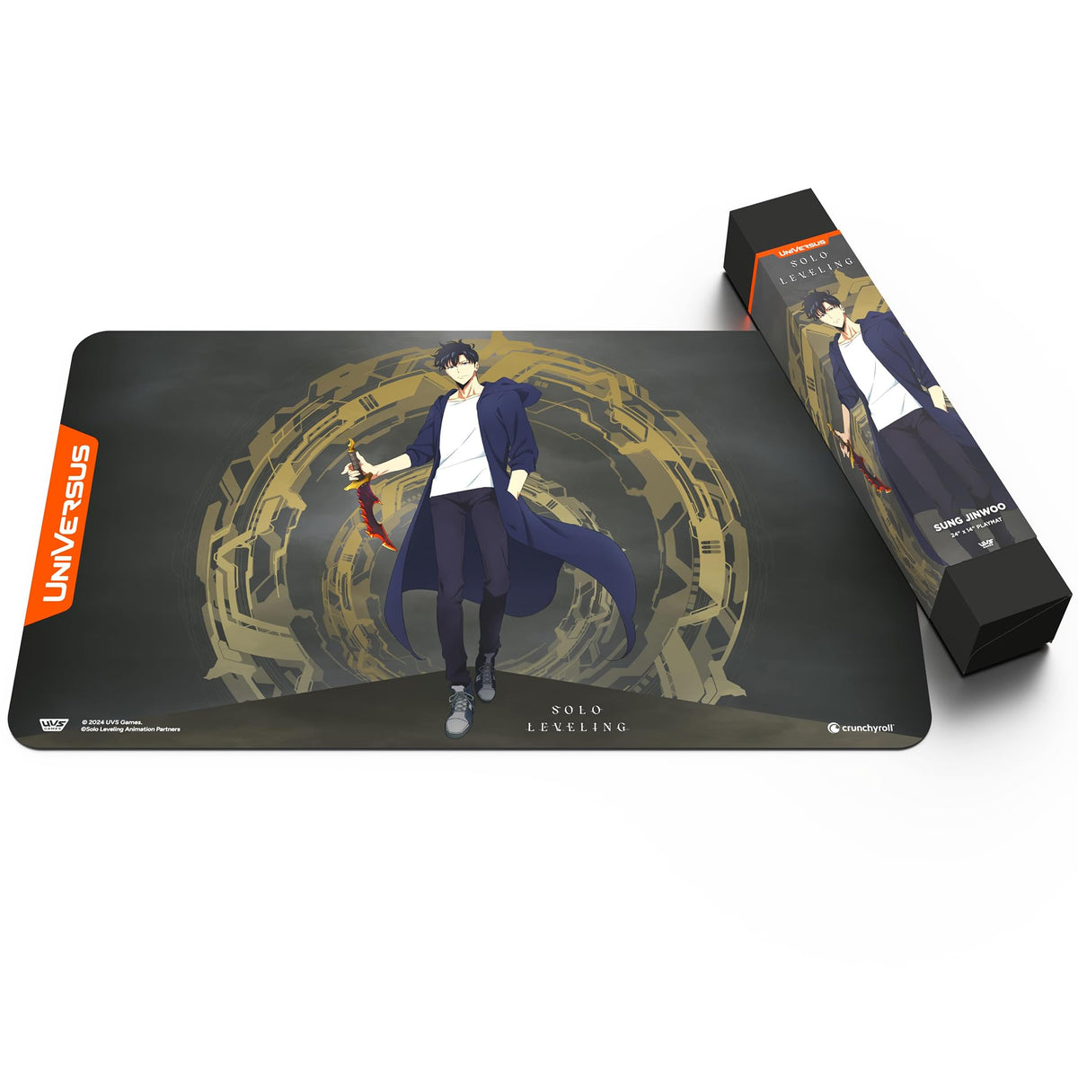 UniVersus: Solo Leveling: Sung Jinwoo Playmat - 24 x 14 Neoprene Mat, Non-Slip Back, Tabletop Card Game Accessory, UVS Games, Officially Licensed 4