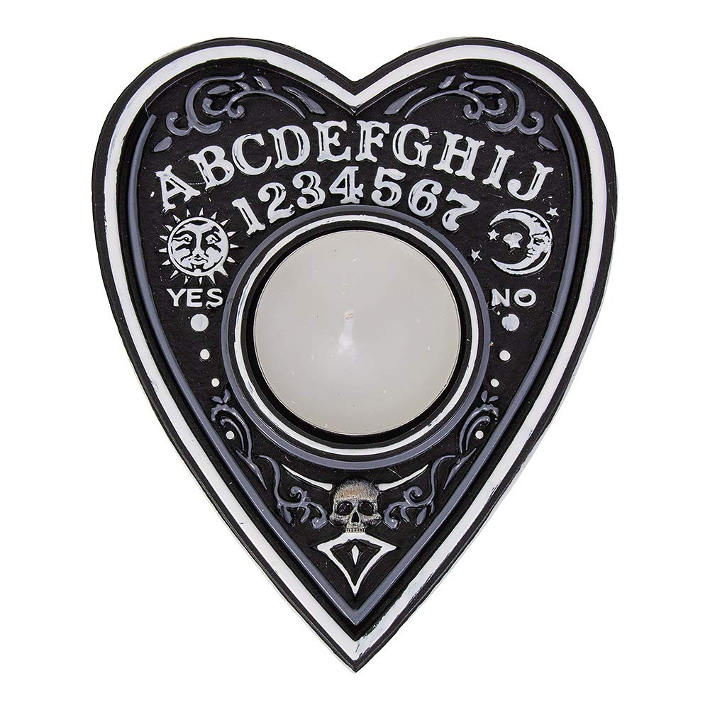 Black and White Spirit Board Tea Light Holder 9.5cm