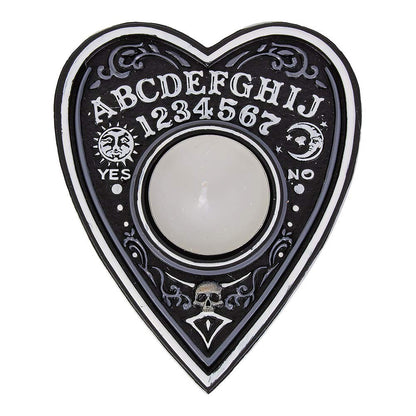 Black and White Spirit Board Tea Light Holder 9.5cm 3