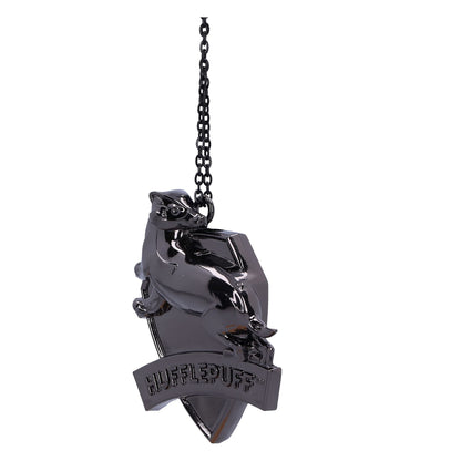 Harry Potter Hufflepuff Crest Silver Weighted Hanging Ornament 6cm 2
