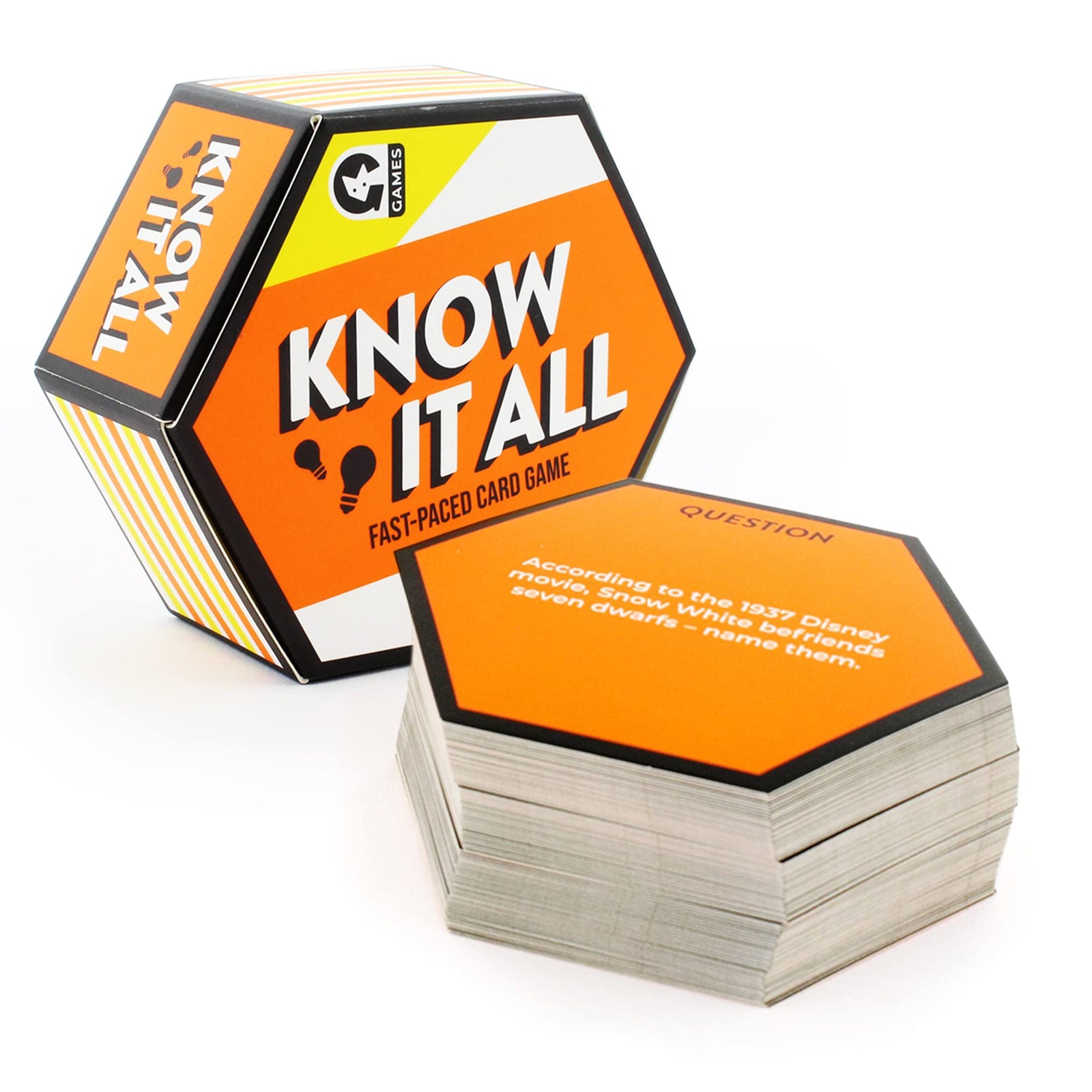 Ginger Fox - Know It All Fast-Paced Card Game, Family Games for Ages 8 and Over, Use Your Wit and Speed to Correctly Answer Trivia Cards, Fun Games for Family Game Night, Parties and More 1